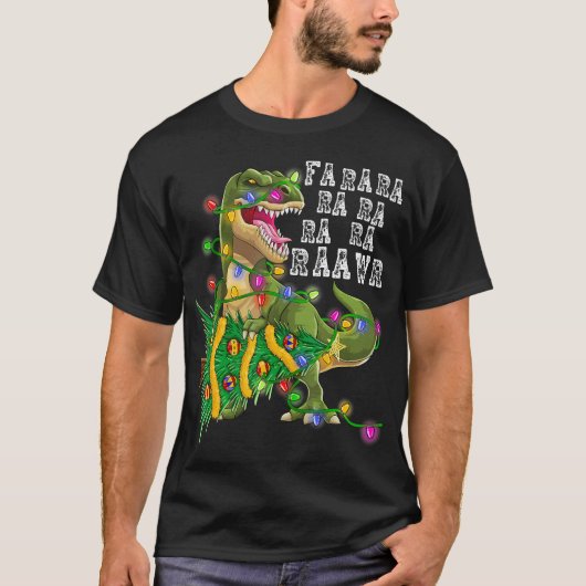 Dinosaur Christmas Fa Ra Rawr Tree Rex Boys Xmas G T-Shirt (Vorderseite)