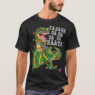Dinosaur Christmas Fa Ra Rawr Tree Rex Boys Xmas G T-Shirt