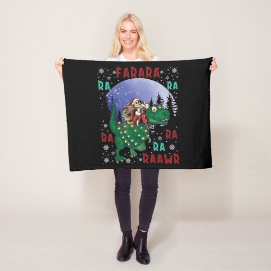 Dinosaur Christmas Fleecedecke (Beispiel)
