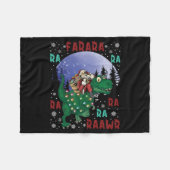 Dinosaur Christmas Fleecedecke (Vorderseite (Horizontal))
