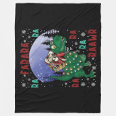 Dinosaur Christmas Fleecedecke (Vorderseite)