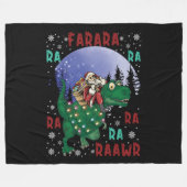 Dinosaur Christmas Fleecedecke (Vorderseite (Horizontal))