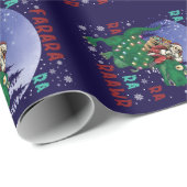 Dinosaur Christmas Geschenkpapier (Rolleneckpunkt)