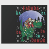 Dinosaur Christmas Geschenkpapier (Flach)
