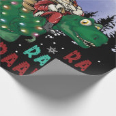 Dinosaur Christmas Geschenkpapier (Ecke)