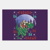 Dinosaur Christmas Geschenkpapier Set (Vorderseite 3)