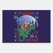 Dinosaur Christmas Geschenkpapier Set (Vorderseite 2)