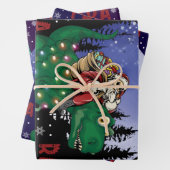 Dinosaur Christmas Geschenkpapier Set (Beispiel)