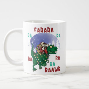 Dinosaur Christmas Jumbo-Tasse