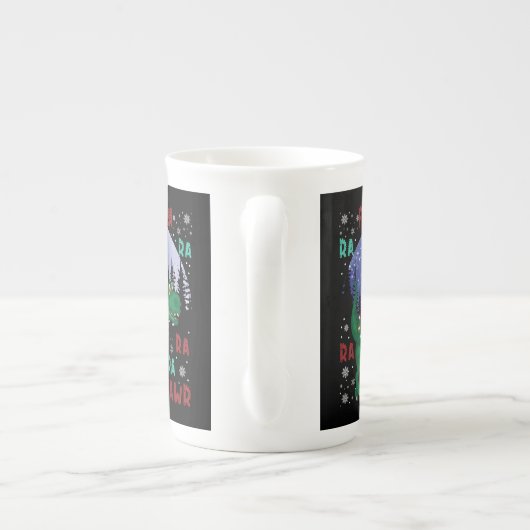 Dinosaur Christmas Porzellantasse (Rückseite)