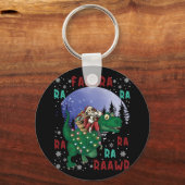 Dinosaur Christmas Schlüsselanhänger (Vorderseite)