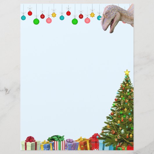 Dinosaur Christmas Stationary (Rückseite)