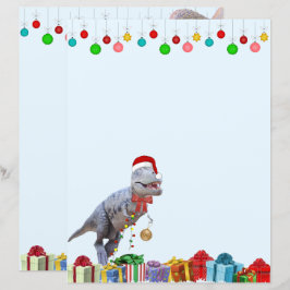 Dinosaur Christmas Stationary