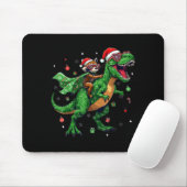 Dinosaur Christmas T Rex Raccoon Santa Holiday Mousepad (Mit Mouse)