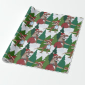 Dinosaur Christmas T-Rex Santa Geschenkpapier (Ungerollt)