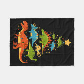Dinosaur Christmas Tree Dino Trex Dinosaur Lover C Fleecedecke (Vorderseite (Horizontal))