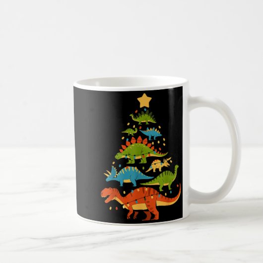 Dinosaur Christmas Tree Dino Trex Dinosaur Lover C Kaffeetasse (Rechts)