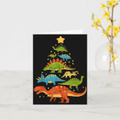 Dinosaur Christmas Tree Dino Trex Dinosaur Lover C Karte (Gelbe Blume)