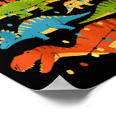 Dinosaur Christmas Tree Dino Trex Dinosaur Lover C Poster (Ecke)