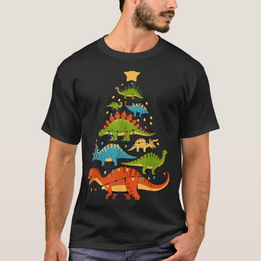 Dinosaur Christmas Tree Dino Trex Dinosaur Lover C T-Shirt (Vorderseite)