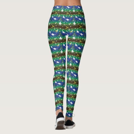 Dinosaur Christmas Tree Leggings (Rückseite)
