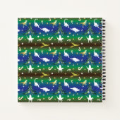 Dinosaur Christmas Tree Notizblock (Rückseite)