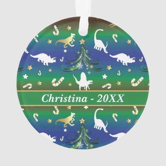 Dinosaur Christmas Tree Ornament (Rückseite)