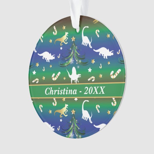 Dinosaur Christmas Tree Ornament (Vorderseite)