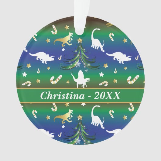 Dinosaur Christmas Tree Ornament (Vorderseite)