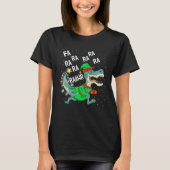 Dinosaur Christmas Tree Rex Fa Ra Ra Rawr Trex Elf T-Shirt (Vorderseite)
