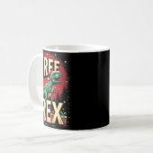 Dinosaur Christmas Tree Rex Men Boys Girls Xmas Li Kaffeetasse (Vorderseite Links)
