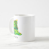 Dinosaur Christmas Tree Rex Pajamas Men Boys Xmas  Kaffeetasse (Vorderseite Links)