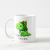 Dinosaur Christmas Tree Rex Pajamas Men Boys Xmas Kaffeetasse (Links)