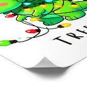 Dinosaur Christmas Tree Rex Pajamas Men Boys Xmas  Poster (Ecke)