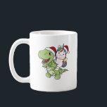 Dinosaur Christmas Unicorn Winter T-Rex Dino Kaffeetasse<br><div class="desc">Die T-Rex mit einsamen Weihnachten mit Feenlicht. Die sonnigen Einhornfahrten mit Dinosauriern für die Ferien. Auch lustig für Weihnachten im Juli. Dinos sind niedliche Tiere und perfekt zu Weihnachten.</div>