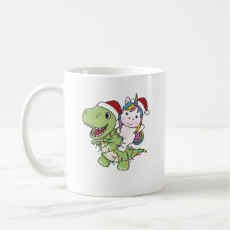 Dinosaur Christmas Unicorn Winter T-Rex Dino Kaffeetasse