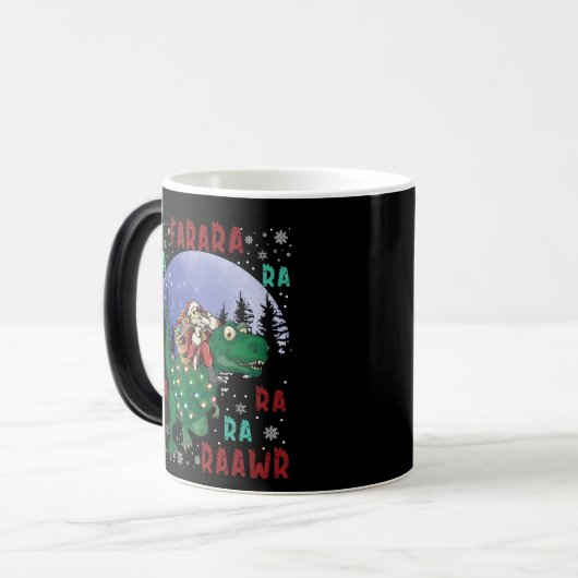 Dinosaur Christmas Verwandlungstasse (Vorderseite Links)