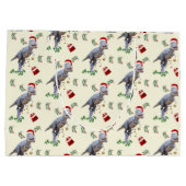 Dinosaur Christmas Wrapping Paper Roll Große Geschenktüte (Rückseite)