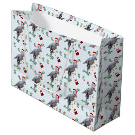 Dinosaur Christmas Wrapping Paper Roll Große Geschenktüte