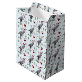 Dinosaur Christmas Wrapping Paper Roll Mittlere Geschenktüte