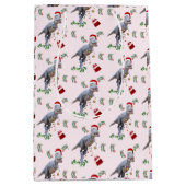 Dinosaur Christmas Wrapping Paper Roll Mittlere Geschenktüte (Vorderseite)