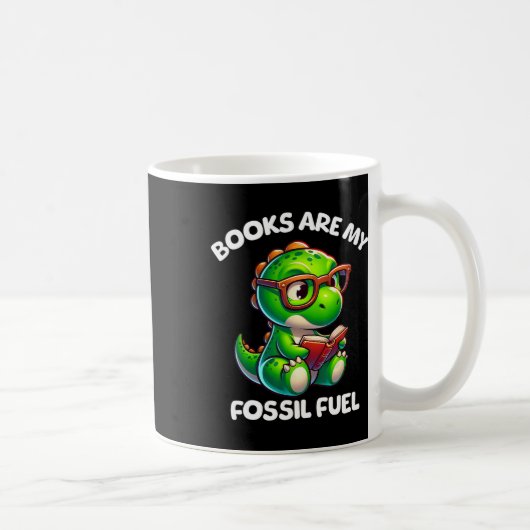 Dinosaur Ck To School Reading Books Funny Quote Kaffeetasse (Rechts)