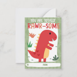 Dinosaur Classroom Valentine's Day Card Mitteilungskarte