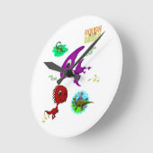 Dinosaur Clock Runde Wanduhr (Winkel)