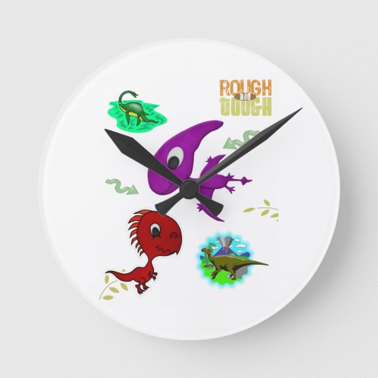 Dinosaur Clock Runde Wanduhr (Vorderseite)