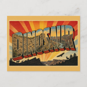 Dinosaur Colorado National Monument Canyon Fossil Postkarte