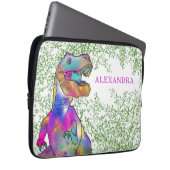 Dinosaur Colorful T-Rex-Name Laptopschutzhülle (Vorne Rechts)