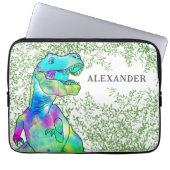 Dinosaur Colorful T-Rex-Name Laptopschutzhülle (Vorderseite)