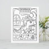 Dinosaur Coloring Page - Carnotaurus (Stehend Vorderseite)