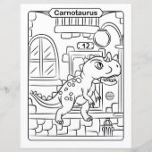 Dinosaur Coloring Page - Carnotaurus (Vorderseite)